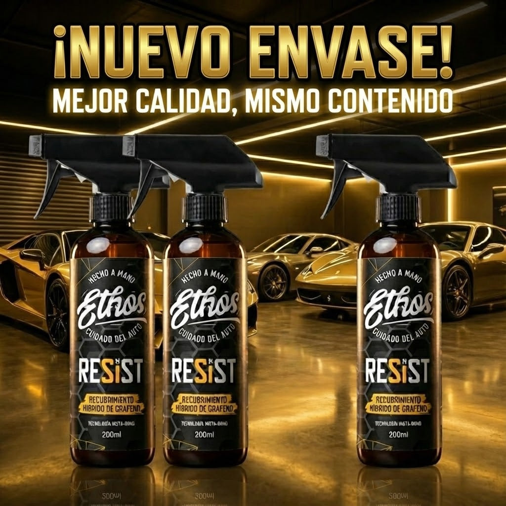 ETHOS RESIST | Protegé tu Auto del Sol, el Polvo y la Lluvia - Efecto Hidrofóbico Real y brillo intenso.