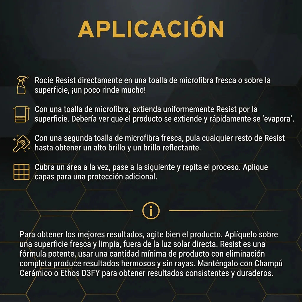 ETHOS RESIST | Protegé tu Auto del Sol, el Polvo y la Lluvia - Efecto Hidrofóbico Real y brillo intenso.