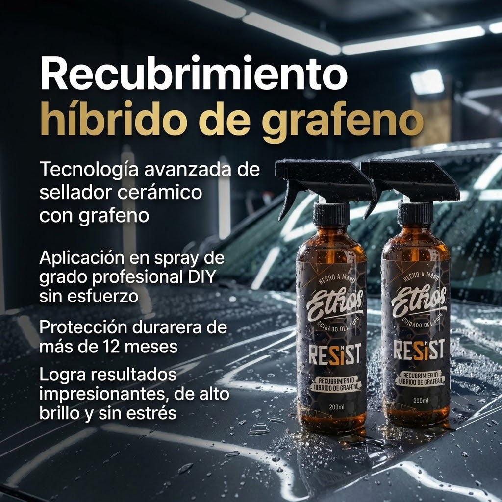 ETHOS RESIST | Protegé tu Auto del Sol, el Polvo y la Lluvia - Efecto Hidrofóbico Real y brillo intenso.